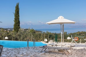 Pool - Villa Melioris, Divine Sea Views, Private Pool, Spacious Furnished Terrace,. (Corfu)