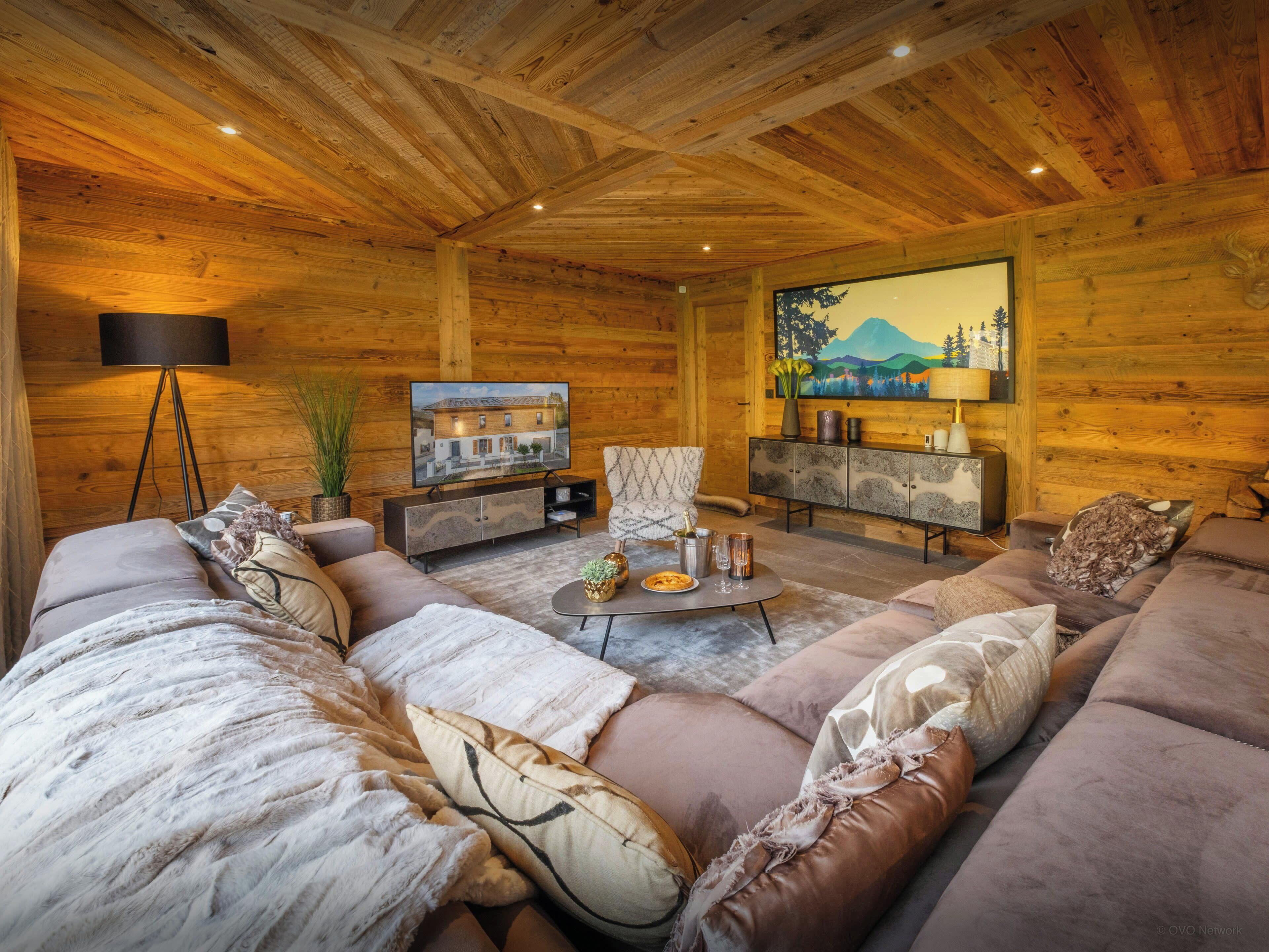 TV, fireplace, video games, stereo