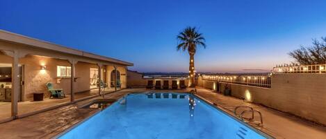 Outdoor pool, a heated pool
