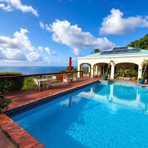 North Shore Oasis, Saltwater Pool & Panoramic Cane Bay Views!