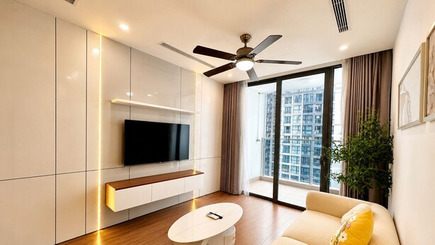 Apartamento superluxo, 2 quartos, vista para a cidade, na torre | Área de estar