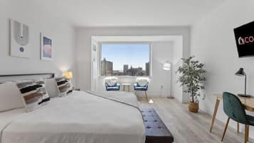 Desk, iron/ironing board, WiFi, bed sheets