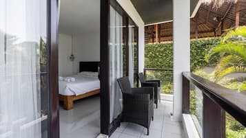 Double Room, Balcony, Pool View | Free WiFi, bed sheets