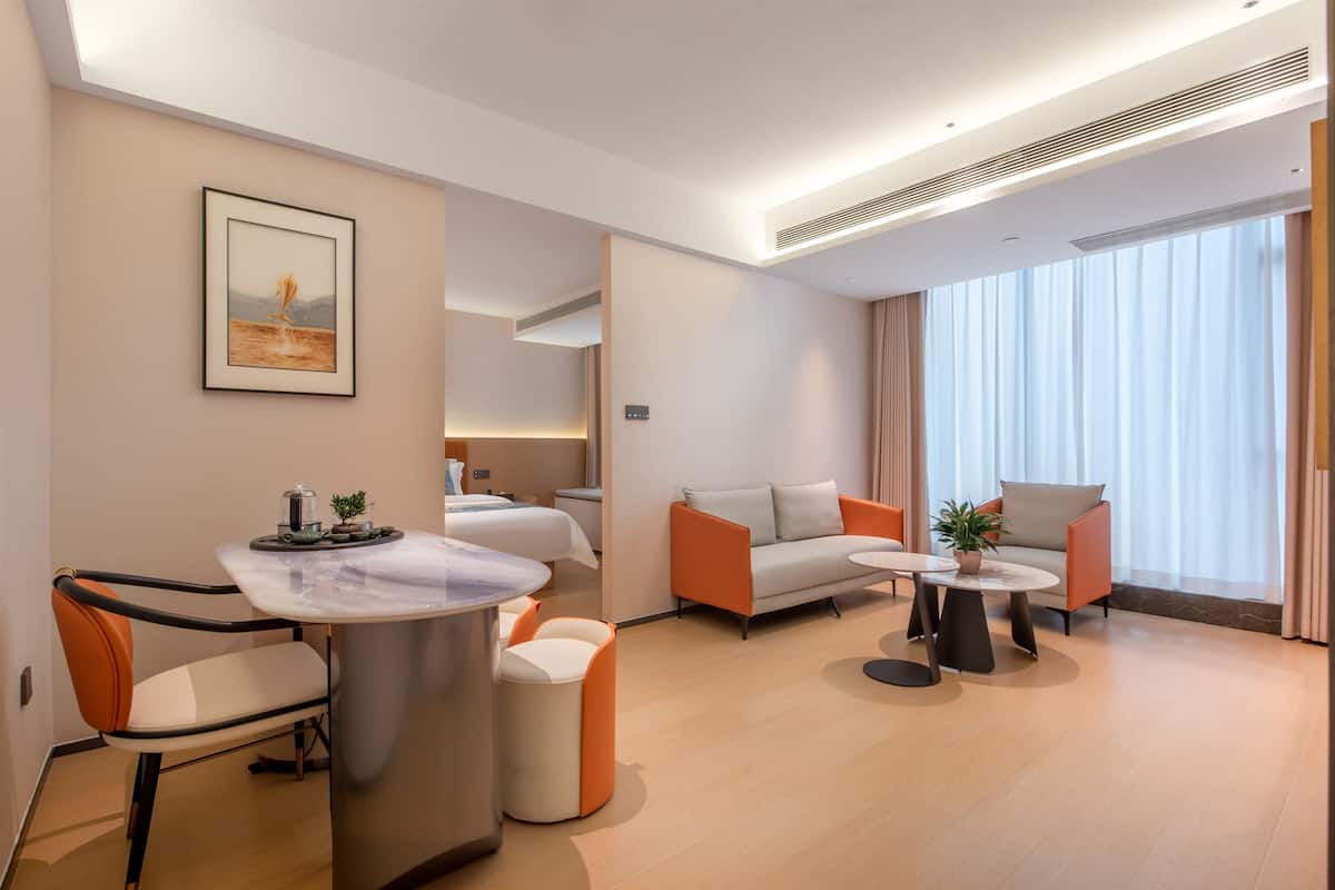 Executive-Suite, Stadtblick | Bettwäsche aus ägyptischer Baumwolle, hochwertige Bettwaren