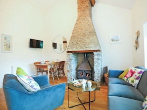 Fernseher, Kamin