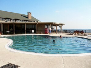 Outdoor pool - Fishing on the Overwater Balcony! 2BR/2BA Condo with Beautiful Lake Conroe View (Willis)