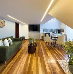 Living area - Arbórea Boutique | Duplex Suite + Designer Bathtub (Cuenca)