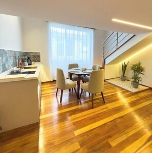 Dining - Arbórea Boutique | Duplex Suite + Designer Bathtub (Cuenca)