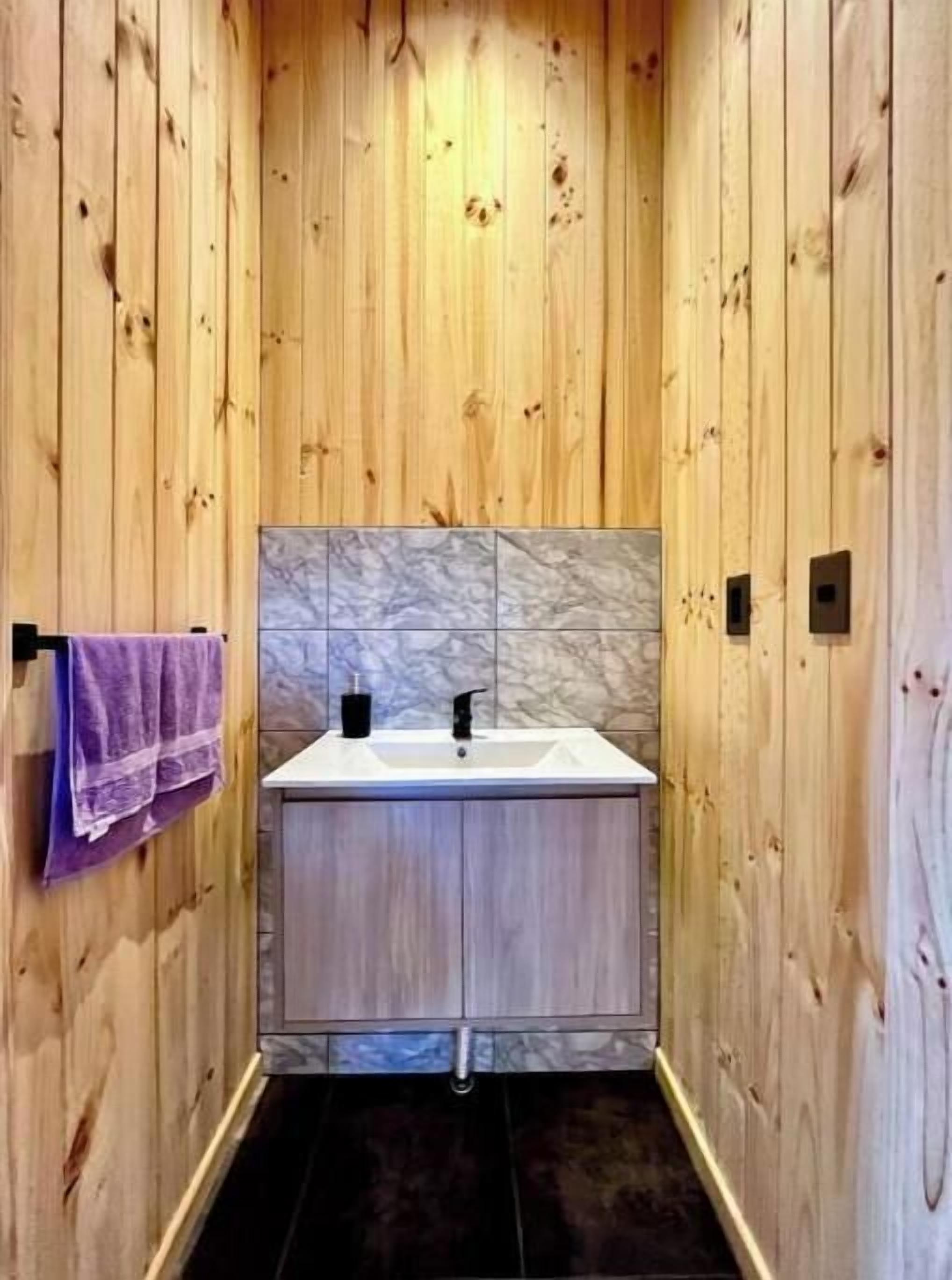 Shower, hair dryer, soap