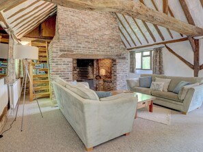 Fernseher, Kamin