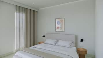 Superior appartement, balkon, uitzicht op de stad (27/28/30) | Een strijkplank/strijkijzer, gratis wifi, beddengoed
