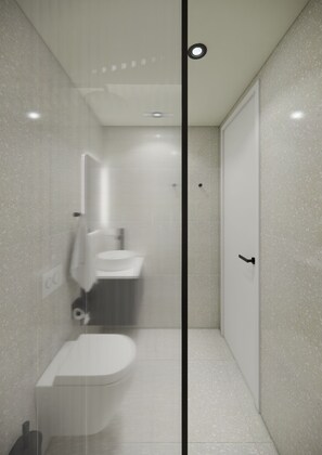 Shower, hair dryer, towels, soap - Grid II by Zoia Living (Athens)