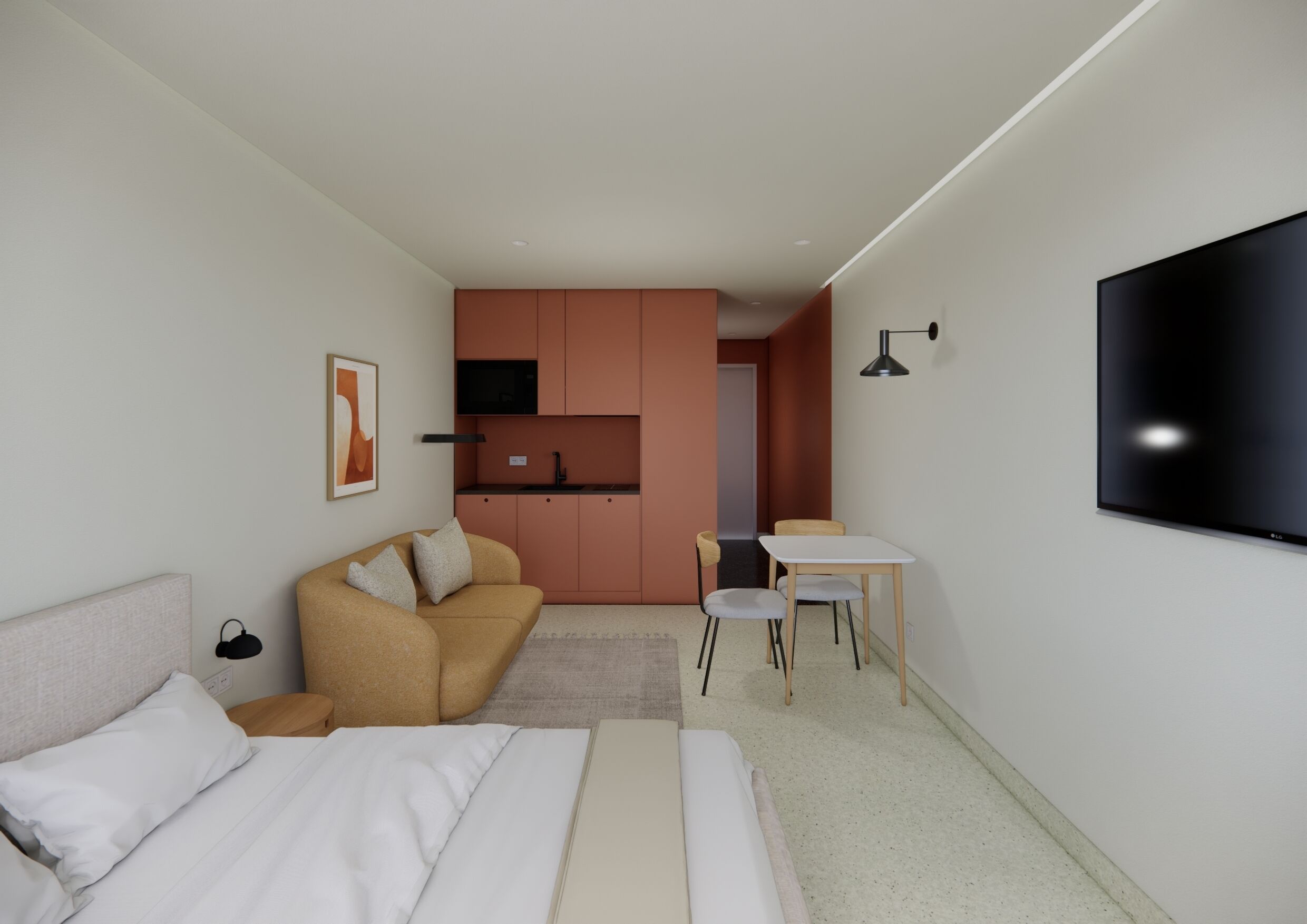 Iron/ironing board, WiFi (free), bed sheets