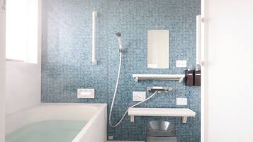 Hair dryer, towels