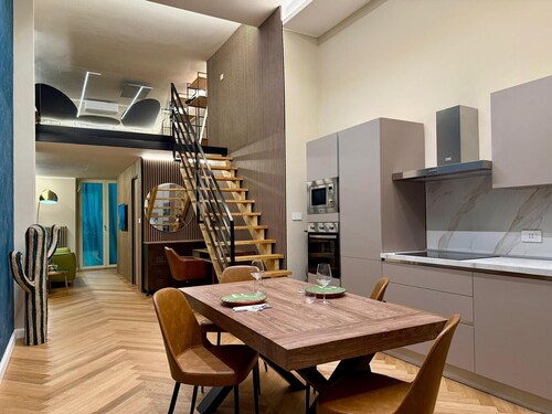 Loft in Turin with Balcony, Wi-Fi, and Air Conditioning