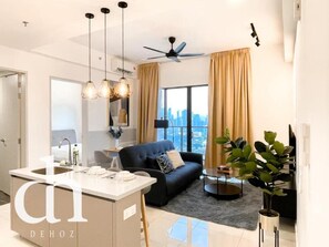Departamento Deluxe, 2 habitaciones (2 Bathrooms) | Área de sala de estar