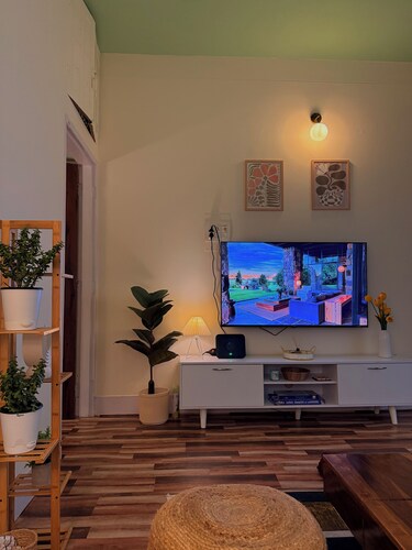 Cozy 1 BHK with 2 ACs with a designated workspace in Siliguri