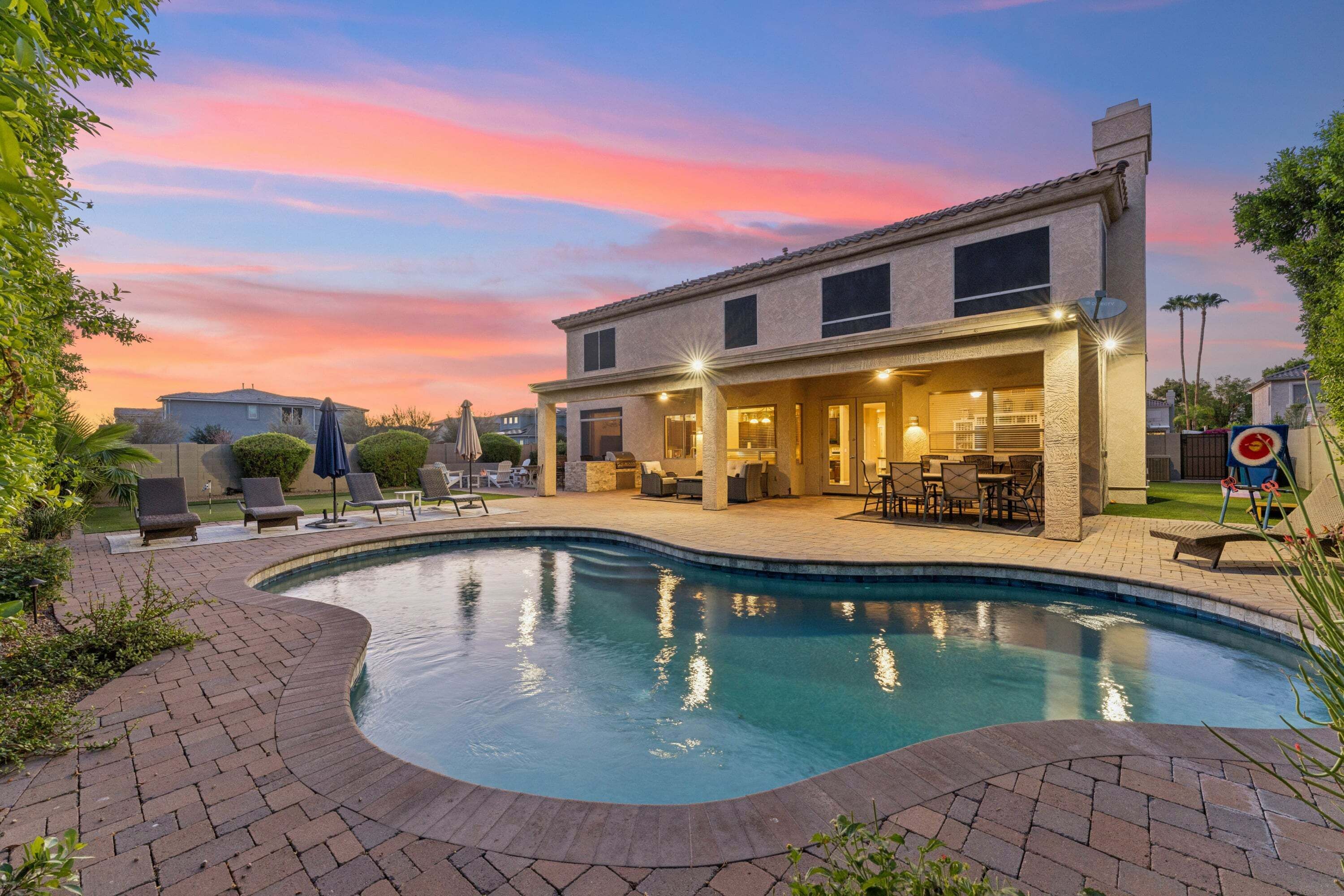 A heated pool