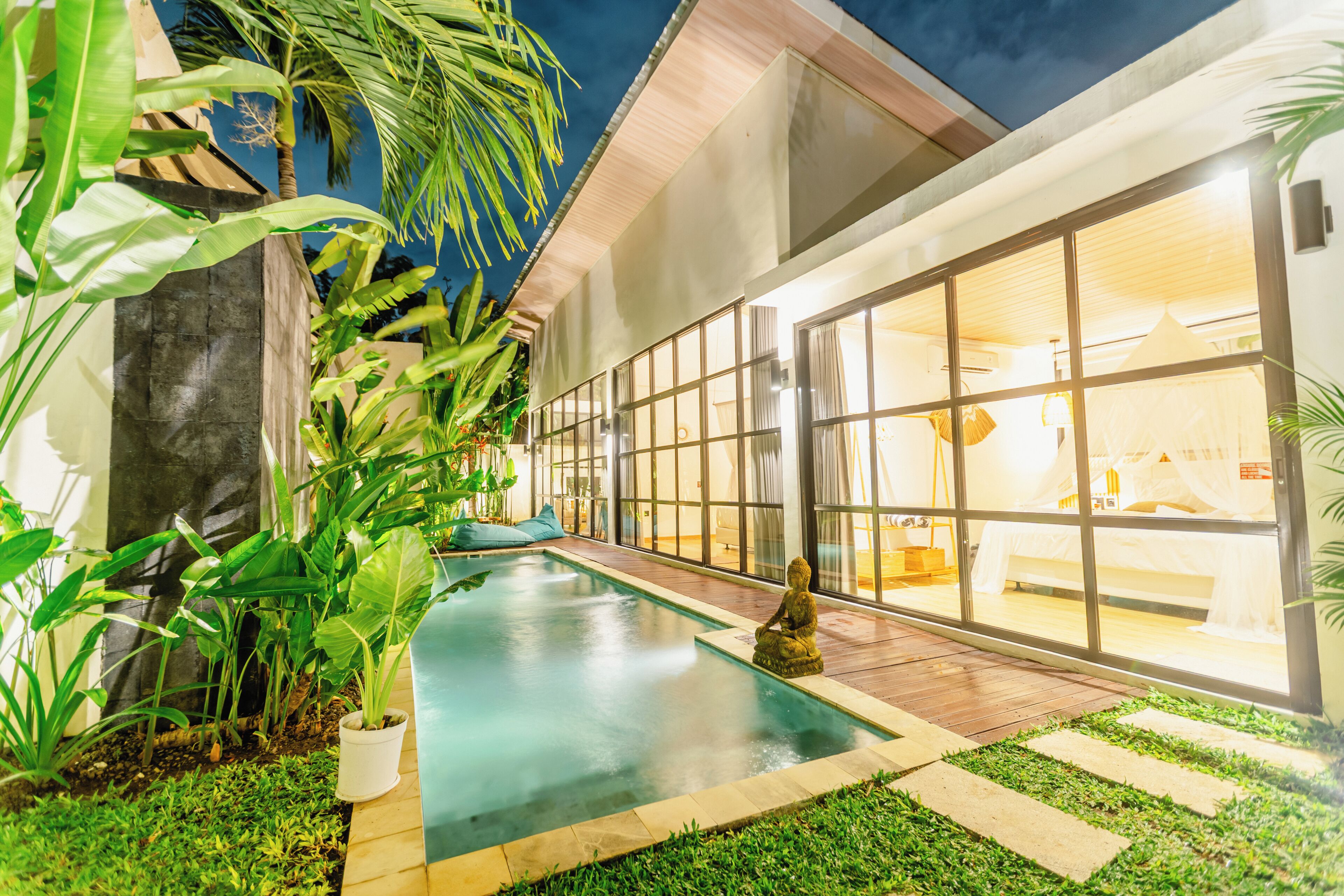 Front of property – evening/night