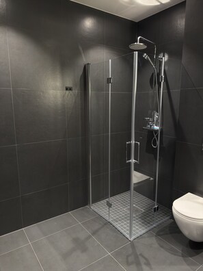 Ducha, secador de pelo, toallas