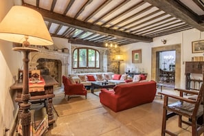 TV, fireplace, table tennis