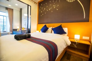 Appartement, 1 slaapkamer, uitzicht op bergen | Donzen dekbedden, een strijkplank/strijkijzer, gratis wifi