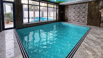 Indoor pool, seasonal outdoor pool