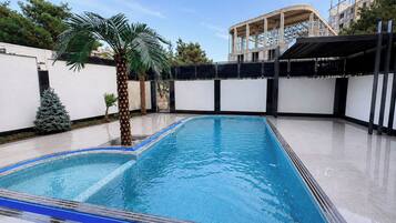 Indoor pool, seasonal outdoor pool