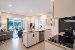 Coffee/tea maker, fridge, microwave, stovetop - Marina View Villa 2 BR 404 (Playa Flamingo)