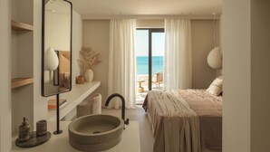 2 bedrooms, iron/ironing board, WiFi (free), bed sheets - Sundara, Exclusive Seaview Estate with Grand Pool & Direct Beach Access (Σκάλα)