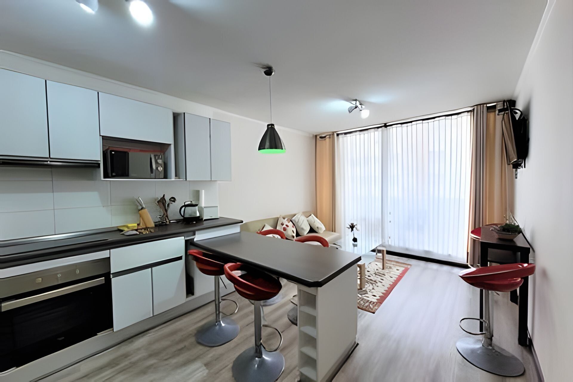 Fridge, microwave, oven, toaster