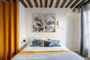 Desk, iron/ironing board, WiFi, bed sheets - Charming Studio Apartment - Rue Froide (Caen)