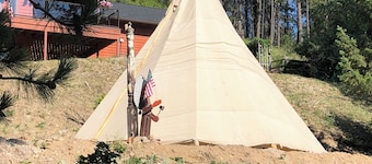 Rustic Ruby Retreat Tipi Campsite at Jump Off Joe Lake