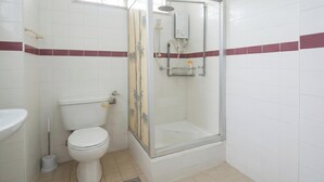 Shower, hair dryer, bidet, soap