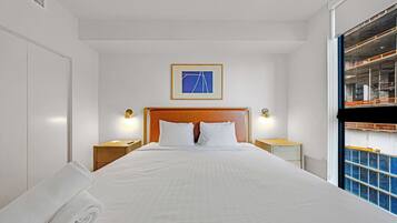 Apartment, Balkon, Stadtblick | Bettwäsche aus ägyptischer Baumwolle, hochwertige Bettwaren