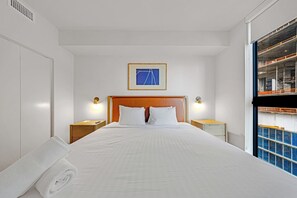Apartment, Balkon, Stadtblick | Bettwäsche aus ägyptischer Baumwolle, hochwertige Bettwaren