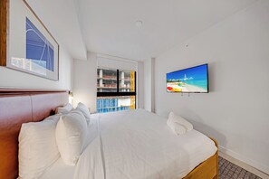 Apartment, Balkon, Stadtblick | Bettwäsche aus ägyptischer Baumwolle, hochwertige Bettwaren