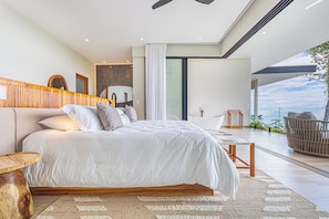 WiFi, bed sheets - Deja Blue - Bali Style Villa w. Breathtaking Whale's Tail View (Puntarenas Province)