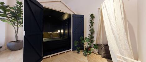 Desk, iron/ironing board, travel cot, free WiFi