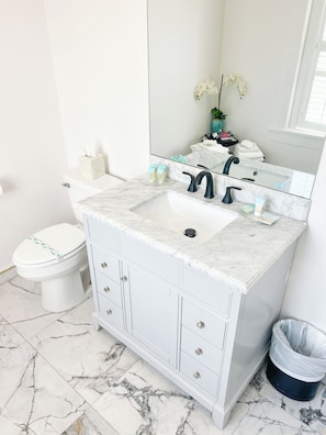 Hair dryer, towels, soap, toilet paper - Palm Suite  @ Artisan Downtown enjoy the Artisan Experience (DeLand)