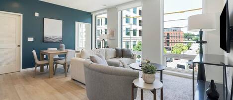 Apartment (2 Bedrooms) | Living area | 50-inch TV with digital channels