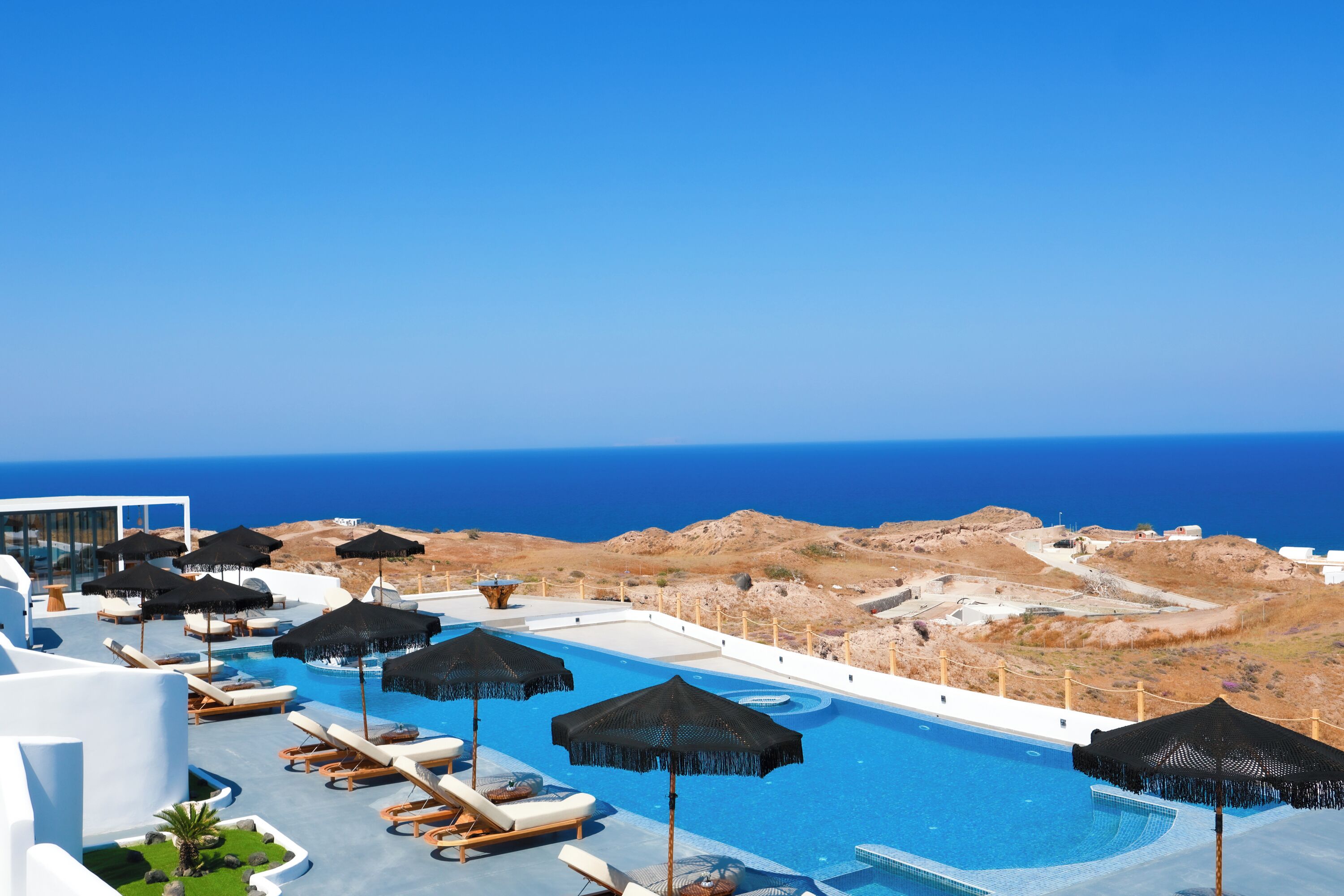 Piscine extérieure en saison