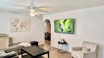 Smart TV y chimenea