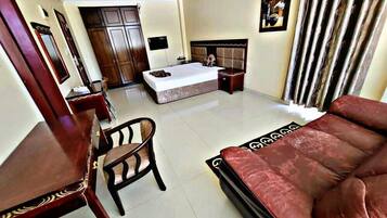Executive Double or Twin Room, Balcony, City View | Minibar, desk, laptop workspace, blackout drapes