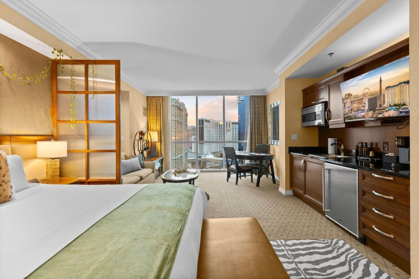 Desk, iron/ironing board, travel crib, WiFi