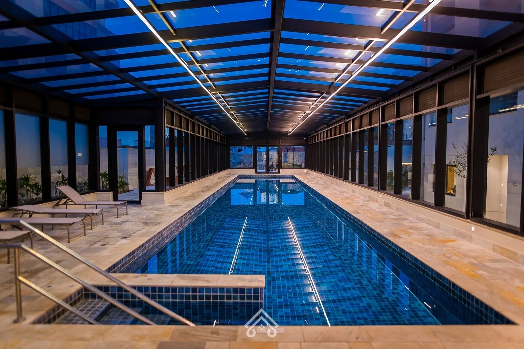 Piscine extérieure, piscine chauffée