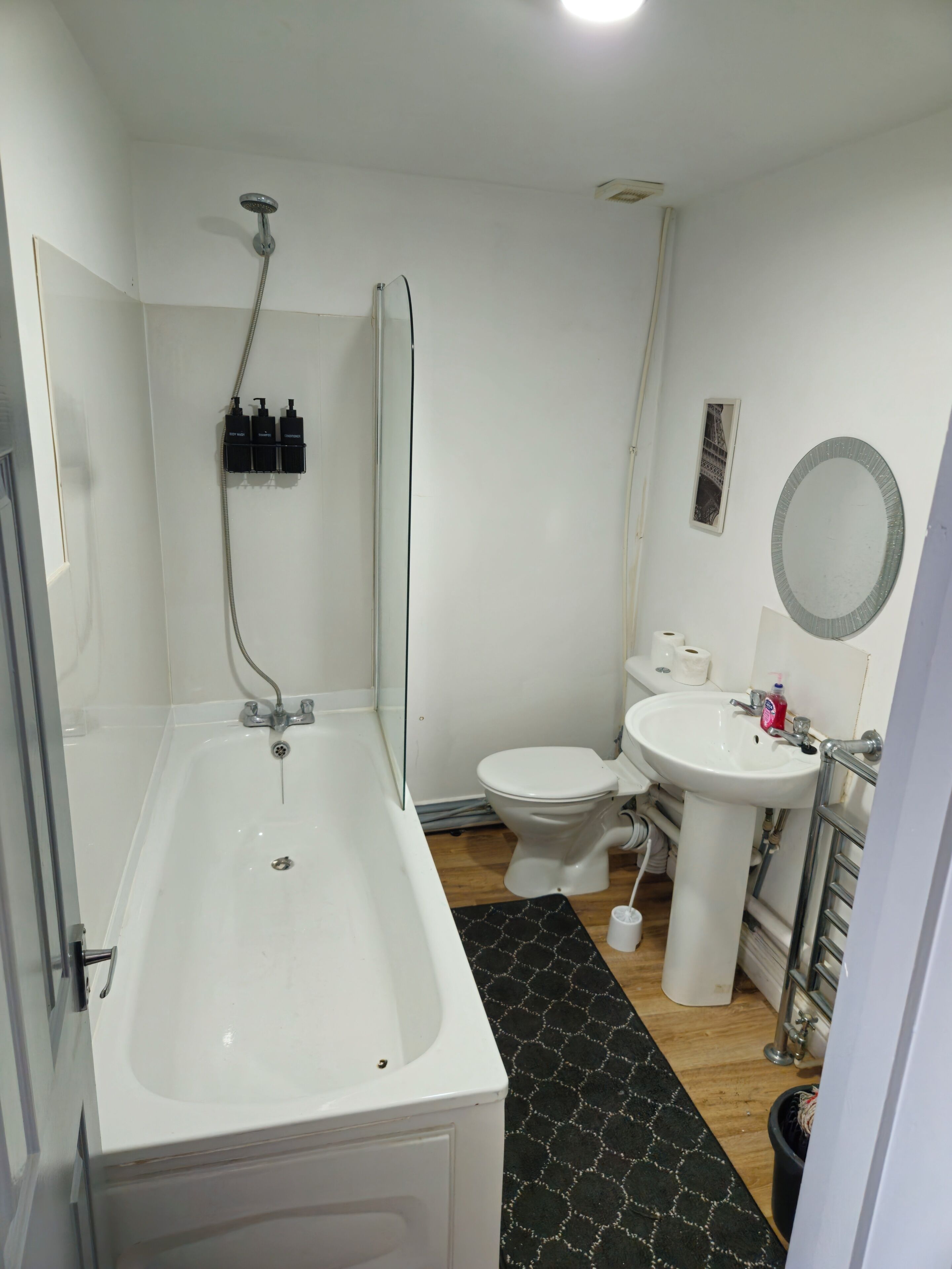 Towels, soap, toilet paper