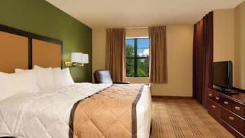 Blackout curtains, iron/ironing board, free WiFi, bed sheets