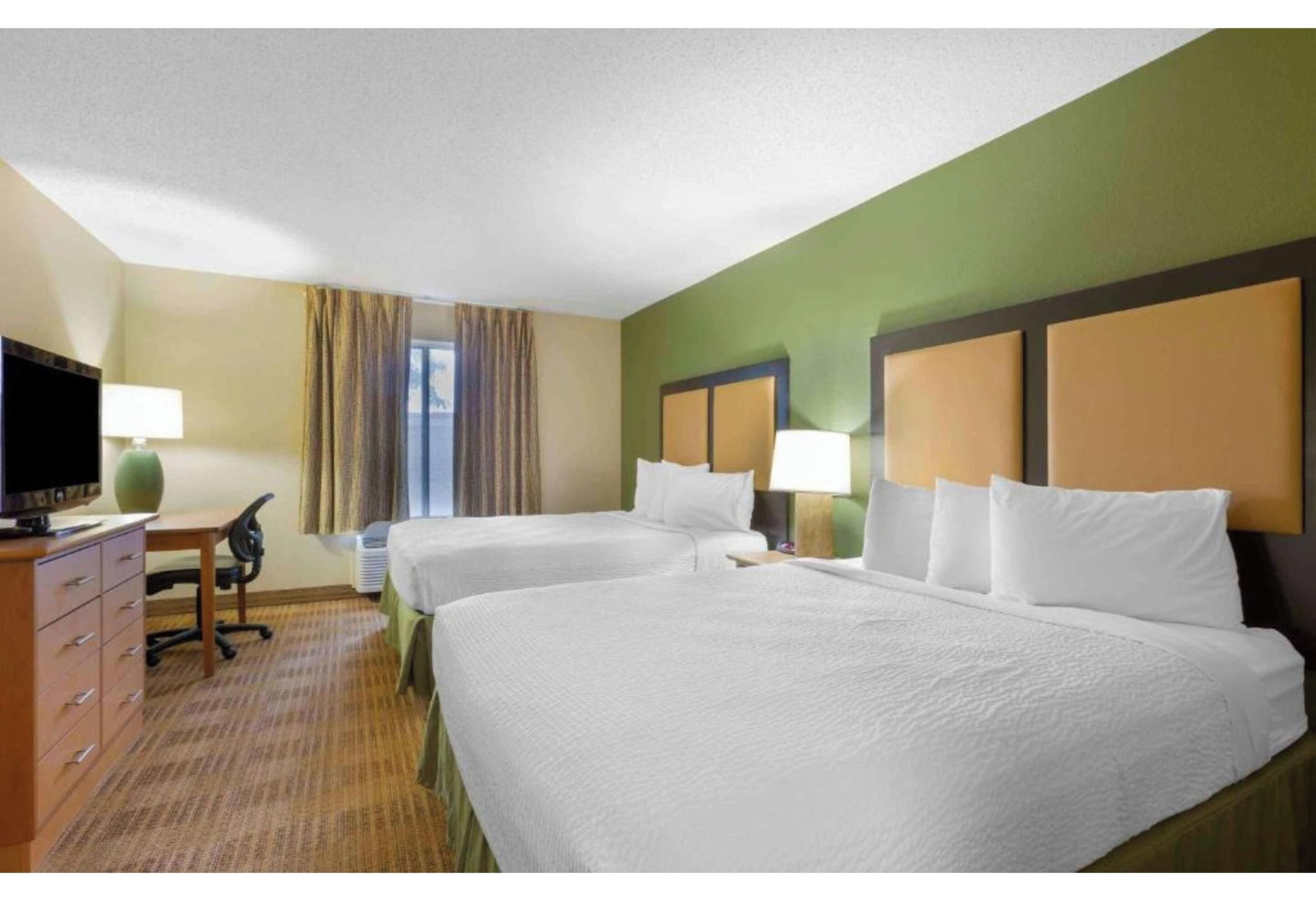 Room, 2 Queen Beds, Non Smoking (Kitchen) | Iron/ironing board, free WiFi, bed sheets