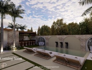 Outdoor pool - Boutique Studio | King Bed & Pool | Unit 1 | Aluna (Savaneta)